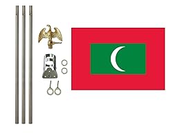 Maldives 3x5 ft Outdoor Flag and Flag Pole
