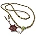 KONOV Mens Womens Wood Bracelet, 5mm Tibetan Beads Buddhist Prayer Mala Necklace, Brown