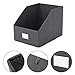 SONGMICS Closet Storage Bins, Trapezoid Storage Box for Shelves, Fabric Foldable Storage Cubes, Easy File Folder Storage, Closet Shelf Organizer Basket, Gray UROB03GE