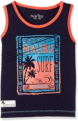 PalmTree Baby Boy's Plain Regular Fit Tank Top
