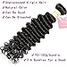JQM 8A Brazilian Deep Wave Bundles Unprocessed Virgin Curly Hair Weave Remy Wavy Human Hair Extensions 3 Bundles Deals #1B Natural Black Color