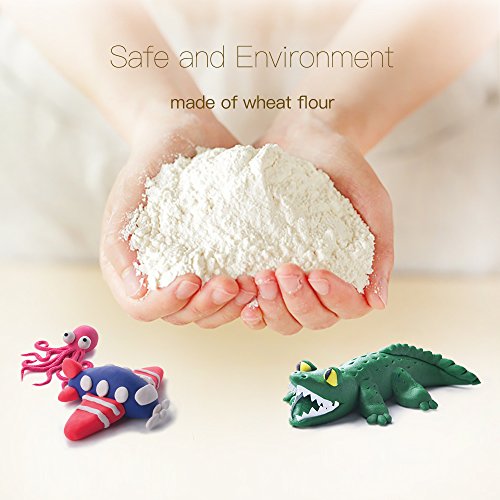 Jar Melo Modeling Dough Kit; 12 Pack; 3.5 Ounce One Can; Non-Toxic; Assorted Colors; Air Dry Modeling Magic Clay; Super Soft; Ultra-light Molding Clay for Kids