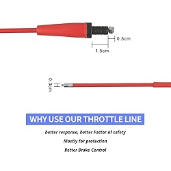nibbi Throttle Cable,46" Go Kart Throttle