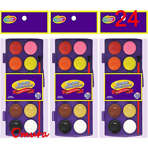 12 Ct. Watercolor w/Brush (CASE PK 24)