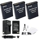 3-Pack EN-EL23 High-Capacity Replacement Batteries with Rapid Travel Charger for Select NIkon Digital Cameras. UltraPro Bundle Includes: Camera Cleaning Kit, Screen Protector, Mini Travel Tripod
