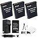 3-Pack EN-EL23 High-Capacity Replacement Batteries with Rapid Travel Charger for Select Nikon Digital Cameras. UltraPro Bundle Includes: Camera Cleaning Kit, Screen Protector, Mini Travel Tripod