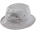 The Hat Depot 300N Unisex 100% Cotton Packable Summer Travel Bucket Hat (L/XL, Grey)