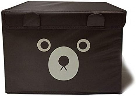 Amazon Update 折りたたみ ベア フタ付き おもちゃ箱 30リットル 収納ボックス 本棚 ブラウン Brown 収納ケース ボックス オンライン通販