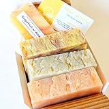 All Natural / Organic Handmade Soap Gift Set (85% Organic Ingredients) - Bergamot Bliss, Chamomile Neroli, Ginger Lime w/ Aloe