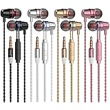 （4C） in Ear Headphones with Microphone 3.5mm Earbuds for iPhone Samsung Smart Phones Android