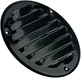 EUROPLAST Black Round Metal Air Vent Grille Cover 100mm with Insect Mesh view 3
