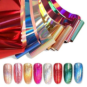 Western world Nail Art 8 (4CM*10CM) Nail Foil Nails Sticker Colored Metallic Nail art decoration Transfer Foils