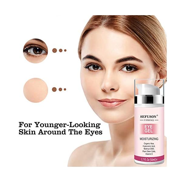 Eye-Gel-Best-Eye-Cream-for-Appearance-of-Dark-Circles-Puffiness-Wrinkles-and-Bags-Super-Eye-Cream-Moisturizer-Serum-for-Men-Women Eye Gel, Best Eye Cream for Appearance of Dark Circles, Puffiness, Wrinkles and Bags. Super Eye Cream Moisturizer Serum…