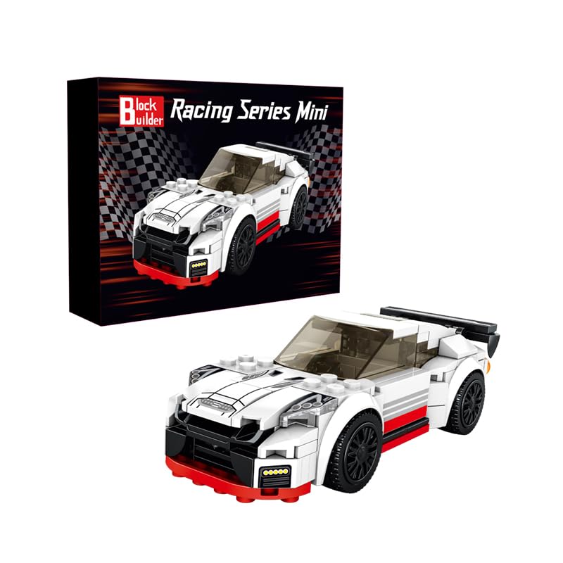 Block Builder Racing Car Building Block Set (229 Pieces). Racing Car Building Blocks for Kids and Adults