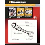 GEARWRENCH-7-Pc-12-Pt-Stubby-Flex-Head-Ratcheting-Combination-Wrench-Set-SAE-9570