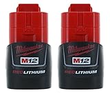 Milwaukee (2-pack) 48-11-2401 M12 RED Li-Ion Battery Packs