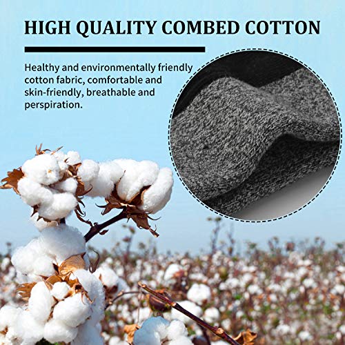 Youerls Sport Socks Men Cushioned Casual Crew Socks Thick Socks Cotton Work Socks for Men Women Breathable School Socks for Boy Hiking Running Trekking Walking Athletic Socks 5 Pairs, Size UK 6-10