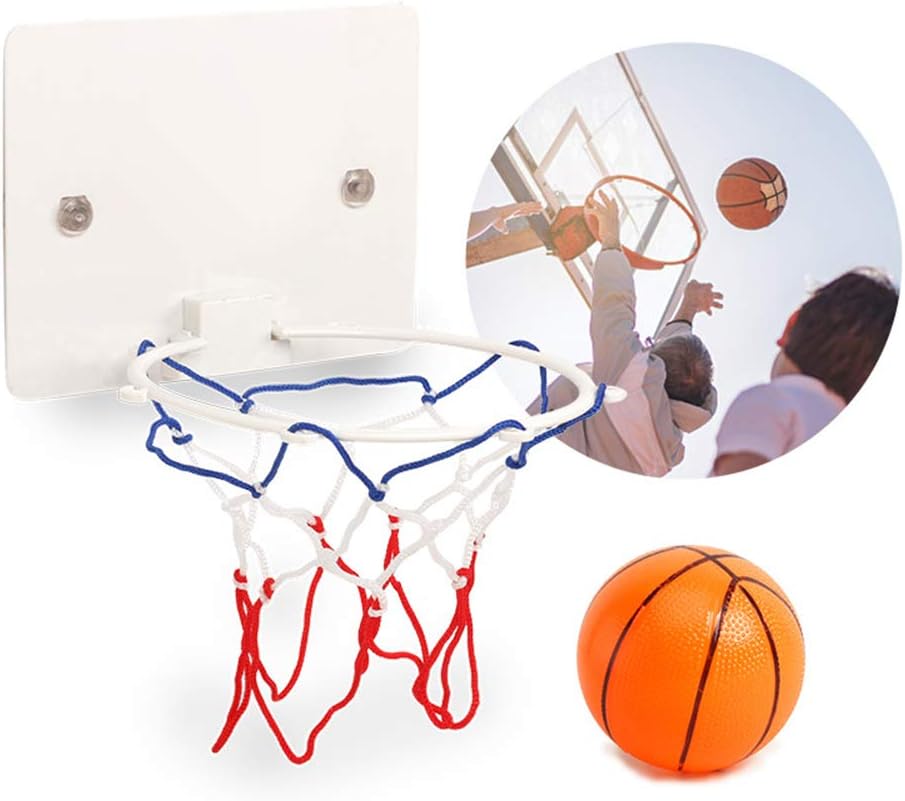INFILM Kids Outdoor Indoor Wall-mounted Basketball Hoop with Mini Basketball, Game Slam Toy Set Sports Parent-child Communication Toys