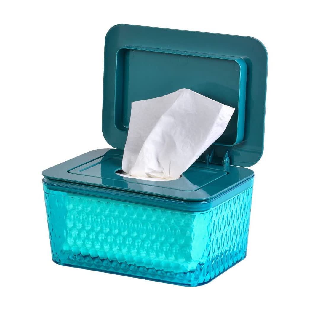 Wipes Holder, Wipes Dispenser with Lid, Pouch with Lid, Baby Wipes Case Keeps Wipes Fresh， Wipe Container Regular Storage Case Box(Green,1P)