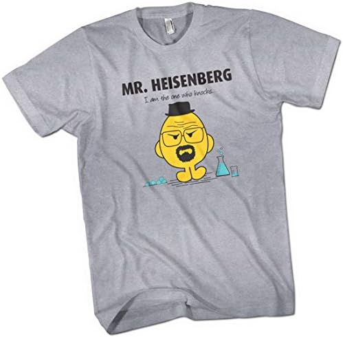 bybulldogยฎ Mr. Heisenberg Breaking Bad Inspired Mens Premium T-Shirt White or Heather Grey Sizes Small to 3XL