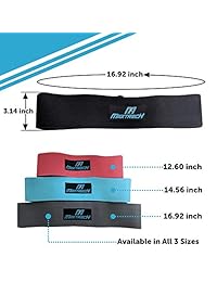 MAXTRECH - Banda de cadera para entrenamiento de levantamiento de pesas, ejercicios de glúteos, muslos y piernas, fortalecimiento muscular y tonificación, círculo elástico para mujeres y hombres