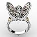 EVBEA Class Butterfly Skull Ring Gothic Big Statement Black Crystal Girls Rings (7)