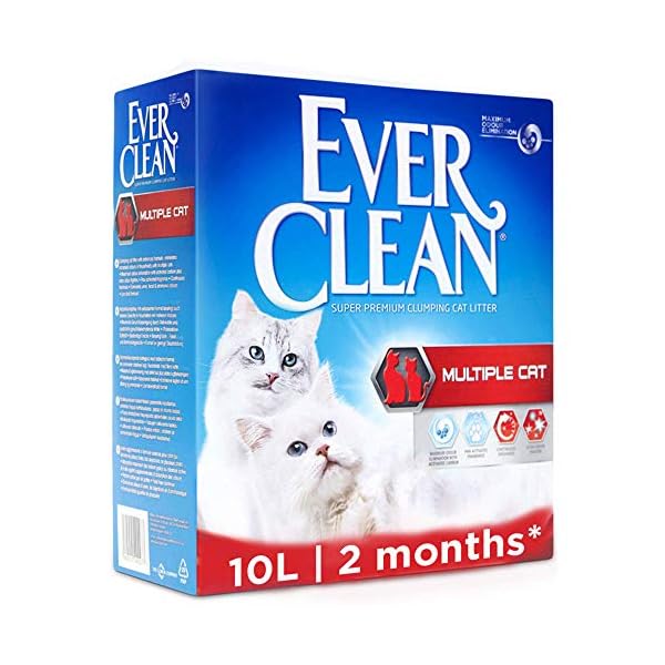 Ever-Clean-Multiple-Cat-Litter-10-Litre-Scented Ever Clean Multiple Cat Litter, Scented ,Grey, 10 Litre