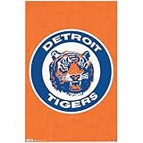 (22x34) Detroit Tigers Retro Logo Sports Poster Print by Trends International