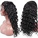 Eayon Hair Loose Curly Full Lace Human Hair Wigs-Glueless 130% Density Brazilian Virgin Remy Wigs with Baby Hair for Black Women Natural Color 14Inch