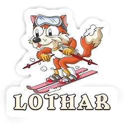 12 Skiing Fox Stickers Lothar