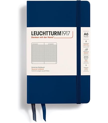 Amazon.com : LEUCHTTURM1917 - Notebook Hardcover Pocket A6-187