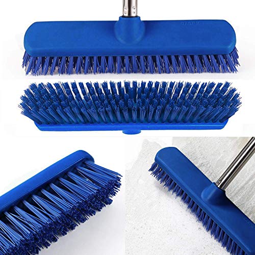 6 FT bristle floor brush, bristle grout brush bath and tile brush for cleaning bathroom terrace kitchen walls and decks(6 FT) - Thumbnail 3