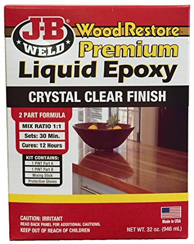 J-B Weld 40002 Wood Restore Premium Liquid Epoxy Kit - 32 oz.