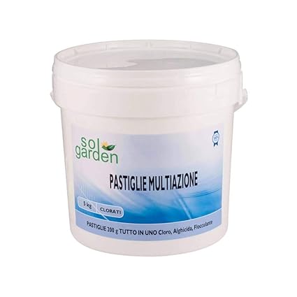 5 Kg Pastiglie Cloro 200gr Multiazione Tricloro 90
