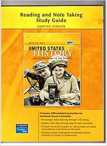 Prentice Hall United States History (Reading and Note taking Study