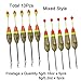 QualyQualy Fishing Floats Wood, Paulownia Balsa Fishing Bobber Set 0.17oz-0.21oz Mix Style Vertical Buoy Bass Fishing Floats