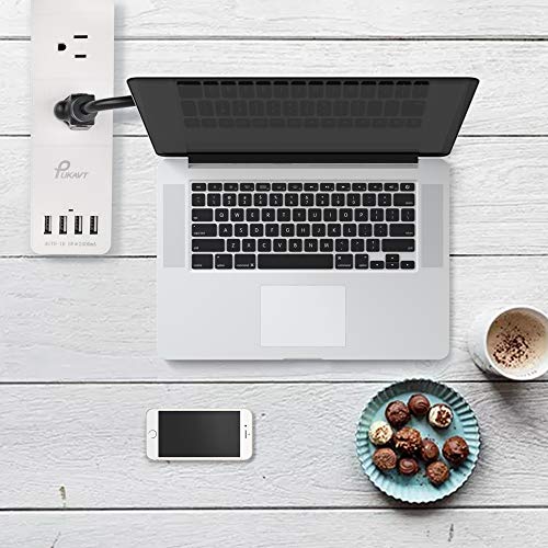 Power Strips Surge Protector 6Ft Electric Extension Cord Power sockets with 3-Outlet 4 USB Ports - Thumbnail 5