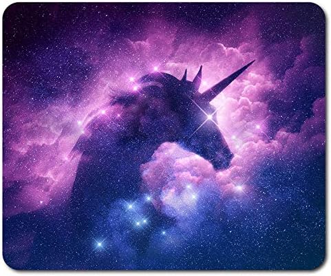 Destination Vinyl Ltd 1 x Purple Unicorn Mouse Mat Pad - Magical Horse Space Nebula Girls Kids Fun Desk Accessory #14344