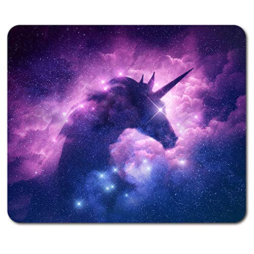Destination Vinyl Ltd 1 x Purple Unicorn Mouse Mat Pad - Magical Horse Space Nebula Girls Kids Fun Desk Accessory #14344