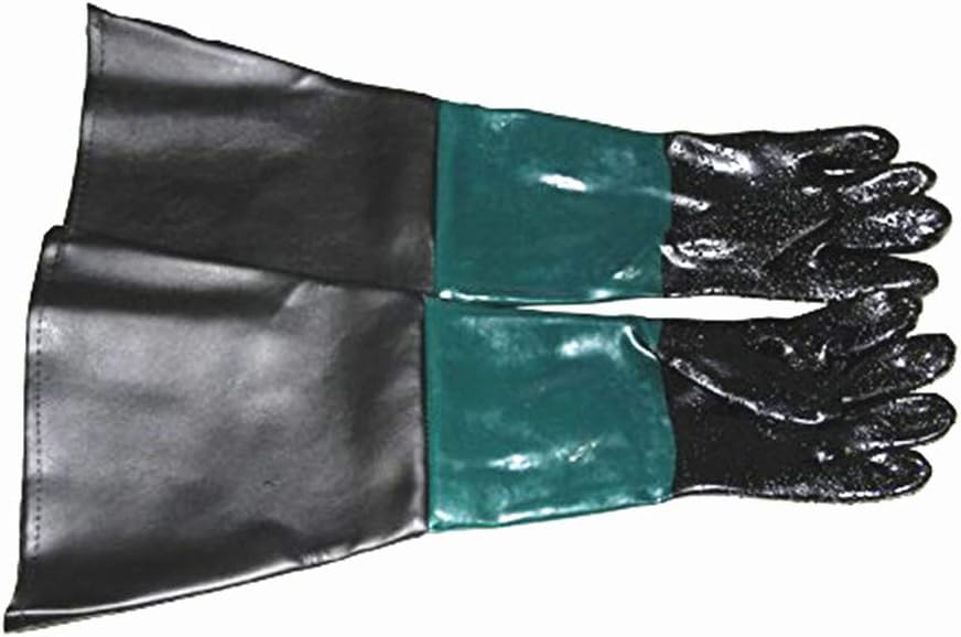 60cm PVC Sandblaster Gloves PVC Sand Blasting Machine Gloves Sand