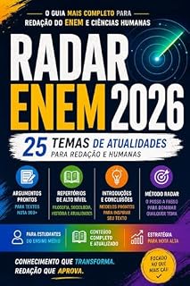 Livro RADAR ENEM 2026 25 Temas de Atualidades para Redação e Humanas