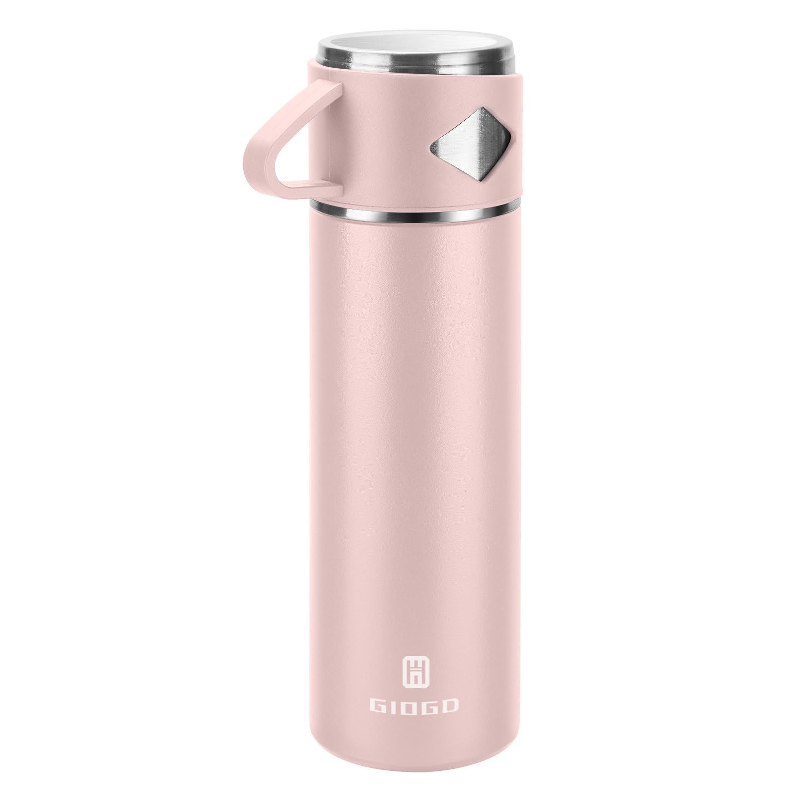 Vacuum Insulated Flask 700ml/23.6oz Stainless Steel Thermo Bottle with Cup for Coffee Water Hot and Cold Drink Flasks.(Pink,Single)