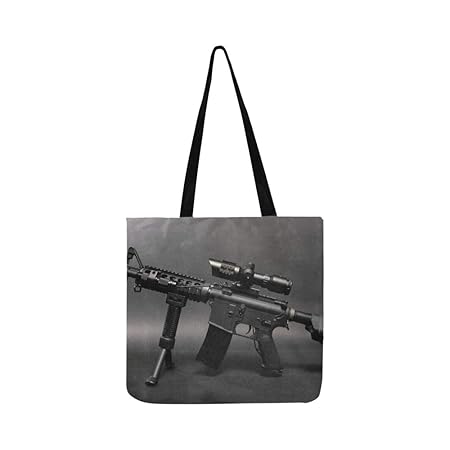 Gun Enthusiasts 'Gewehre Canvas Tote Handtasche Schultertasche Crossbody Taschen Geldbörsen für Männer und Frauen Einkaufstas