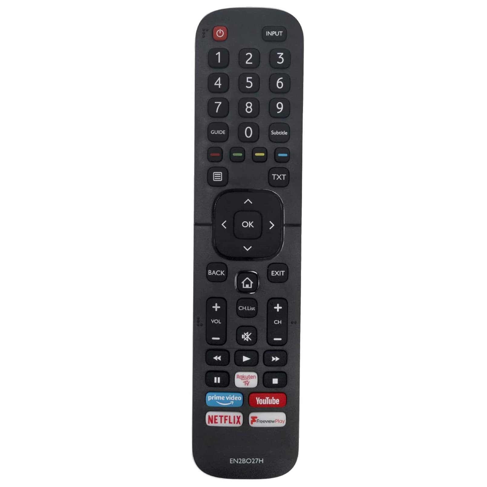 VINABTY EN2BO27H Remote Control Compatible with Hisense UHD 4K TV H50B7500 H55B7500 H65B7500 H43B7510 H50B7510 H55B7510 H65B7510 H43B7100 H43B7300 H50B7300 H50B7100 H55B7100 H55B7300 H65B7300