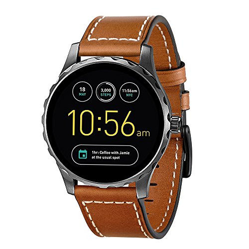 Kartice for Fossil Q Marshal Gen 2 Band, 22MM Fossil Q Explorist Gen 3 Bands Leather Band with Stainless Steel Buckle for Fossil Q Marshal Gen 2&Gen 3 Q Explorist Smart Watch(brown 22mm)