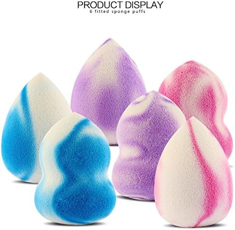 Pro Makeup Sponge Kit Huphoon 6PCS Multi Shape Foundation Beauty Blender Powder Puff Colorful