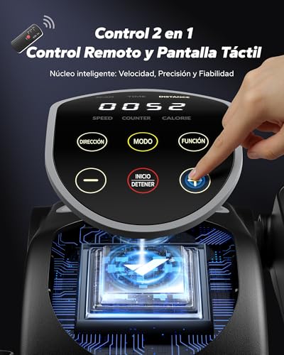 MERACH Elíptica de Escritorio para Casa, Mini Bicicleta Elíptica Eléctrica, Control Remoto, Pantalla, Alfombra Antideslizante, 12 Velocidades, Silenciador y Portátil