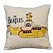 Popular Colourful the Beatles Throw Pillow Case Decor Cushion Covers Square 18*18 Inch Beige Cotton Blend Linen