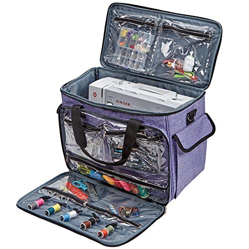 HOMEST Sewing Machine Carrying Case with Multiple Storage Pockets