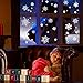 Kaqulec Window Cling Indoor Outdoor Ornaments Snowflakes Sticker White Snow Stickers Winter Wonderland for Home Office Xmas Party Supplies170pcs